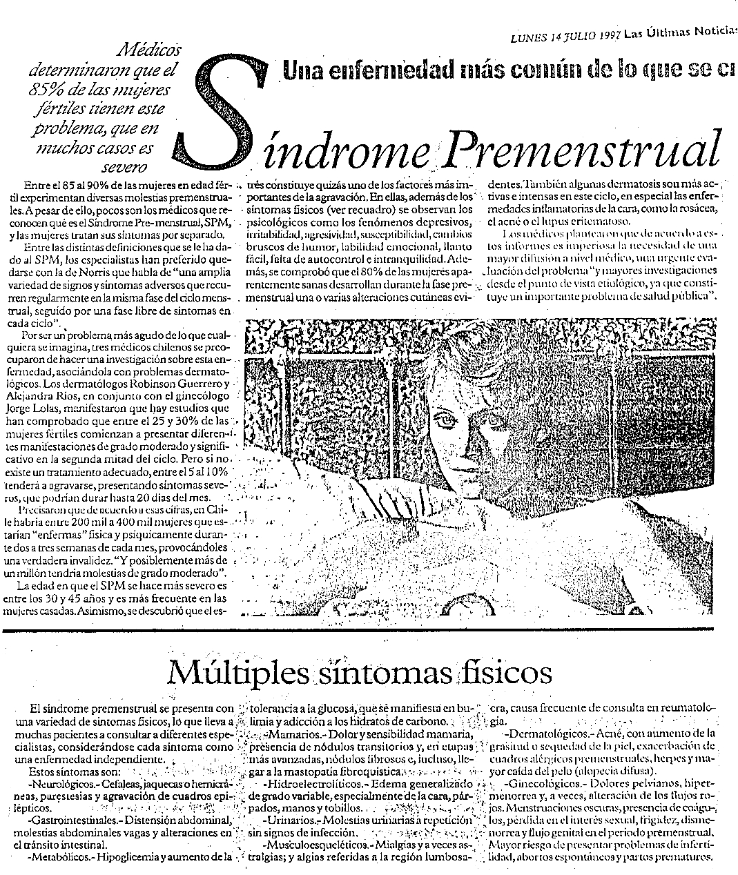 sndrome pre menstrual